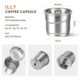 不锈钢可重复使用咖啡胶囊适用于illy illy 机 304