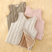 儿童加绒马甲校服神器内搭宝宝背心上衣男童女童保暖坎肩冬季 加厚