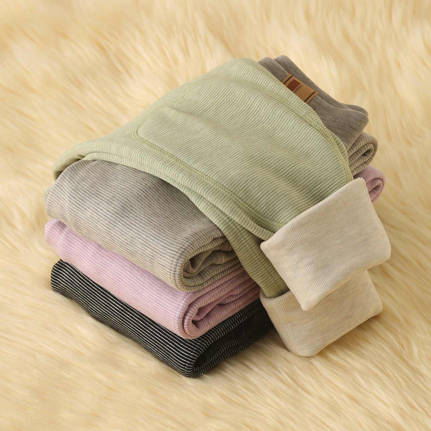 双层加厚儿童保暖裤内穿加绒秋裤