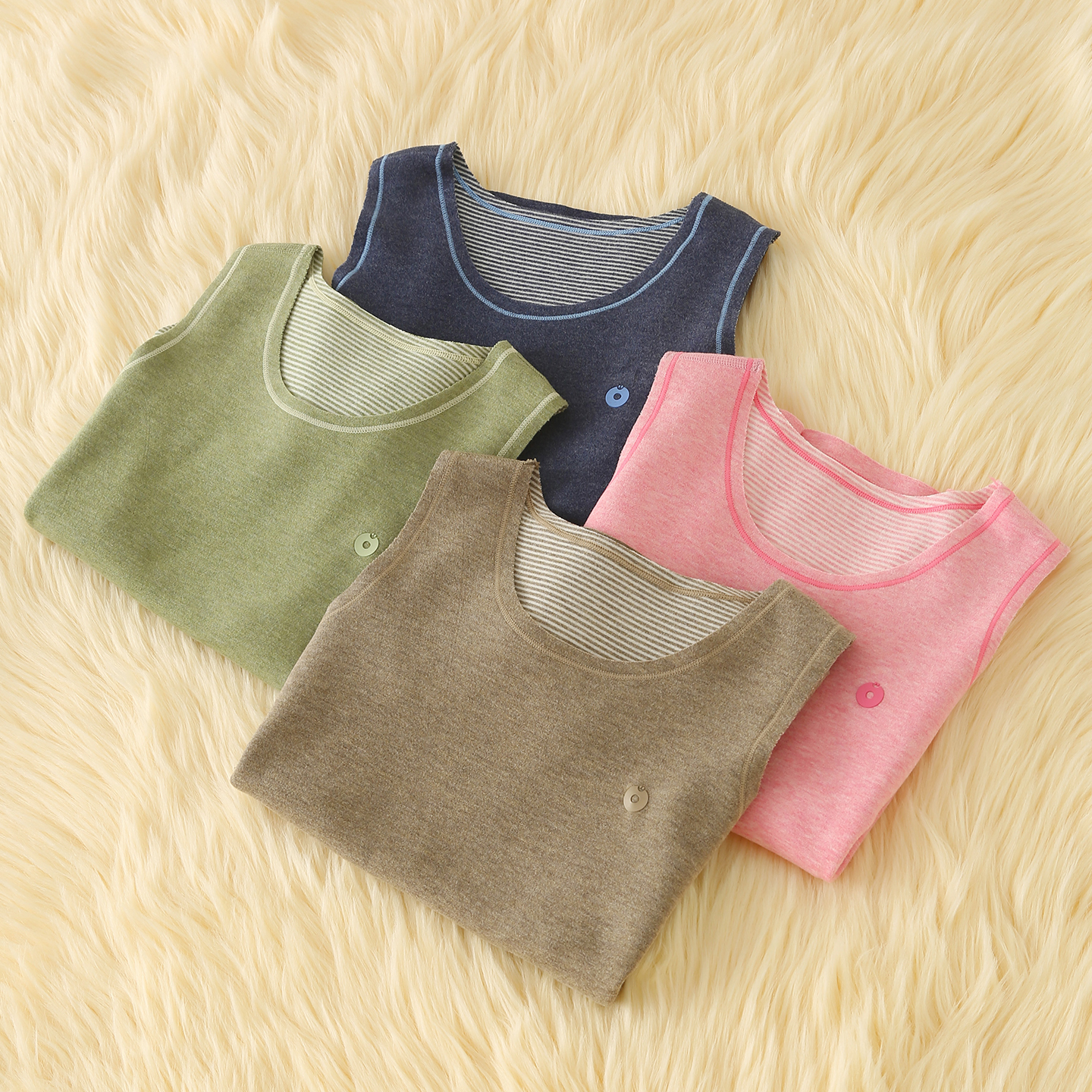 无痕好舒服～儿童保暖背心秋冬无袖上衣男童女童加绒吊带打底睡衣