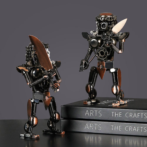 金属创意摆件机器人模型工艺品