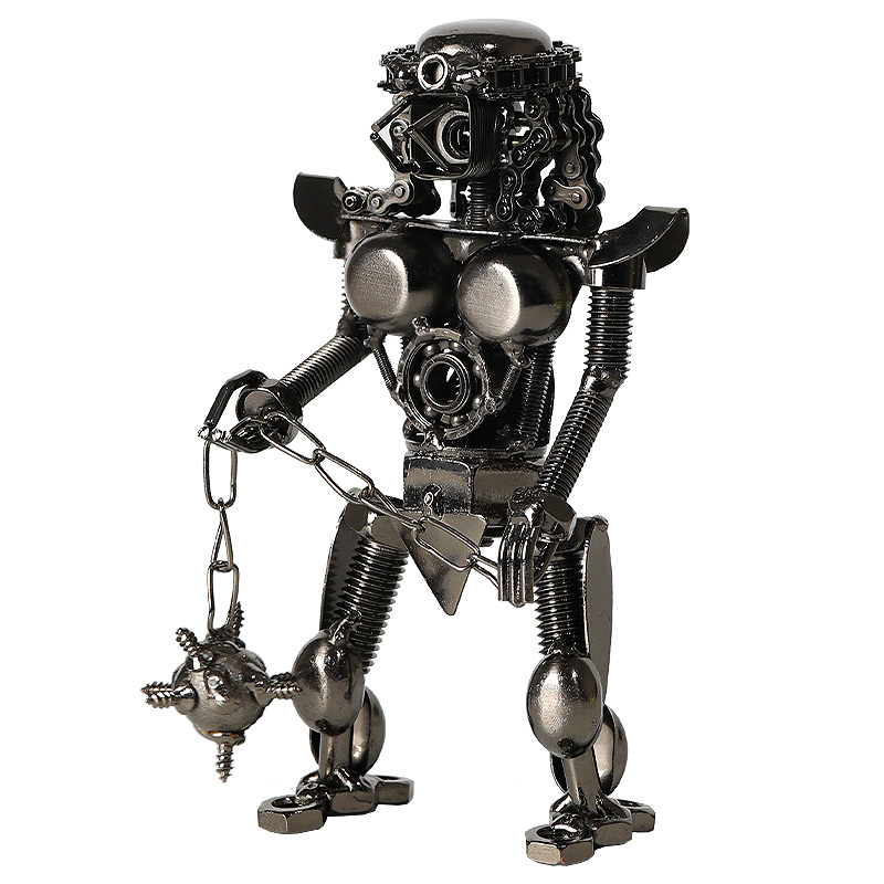 金属创意铁血战士摆件铁艺机器人模型...