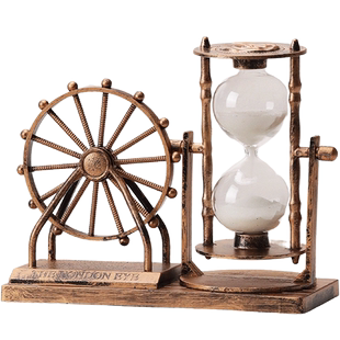 伦敦眼摩天轮沙漏创意学生礼物复古怀旧家居装饰摆件男女生日礼物