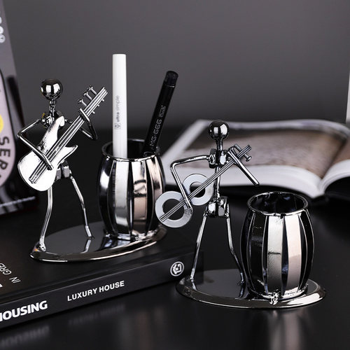 铁艺笔筒工业风办公桌面装饰摆件