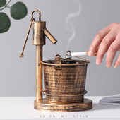 复古烟灰缸个性 潮流创意家用客厅防飞灰简约现代办公室送老公礼物