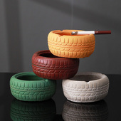 饰品摆件 潮流烟灰缸创意家用北欧ins酒吧装 美式 复古轮胎造型个性