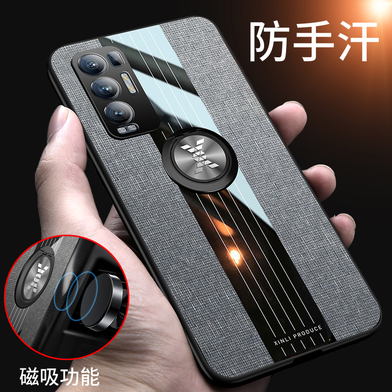 opporeno5pro 手机壳PDRM00保护套Reno5Pro 布纹磨砂外壳opop硅胶全包PDRMOO防摔Reno5por新品男女款超薄指环 3C数码配件 手机保护套/壳 原图主图