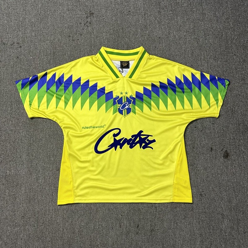 thumbnail for Meichao Corteiz New Color-Blocked Football Jersey Summer High Street Unisex Loose Casual Trendy Quick-Drying Short-Sleeve T-Shirt