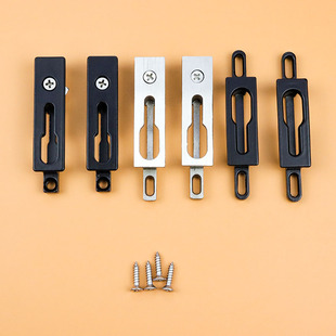 凹弧两点单点锁钩座凸扣玻璃移门推拉门窗钩锁阳台隔断点锁勾座件