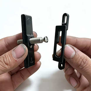 推拉门锁钩锁扣移门钩锁阳台门配件勾座搭扣卡扣黑色锁座hopo锁用