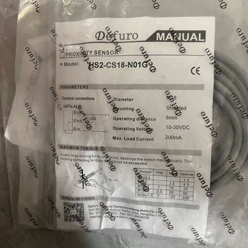 可维修传感器Defuro德夫尔接近开关感应光电HS2-CS18-N议价
