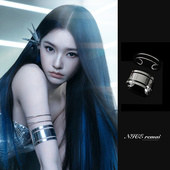 赛博朋克未来机械感金属臂环Kpop表演网红辣妹音乐节叠戴开口手镯