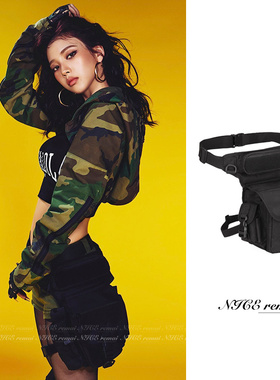 机车风战术风腰包迷彩手套 kopo舞台直播表演拍照走秀cos造型配饰