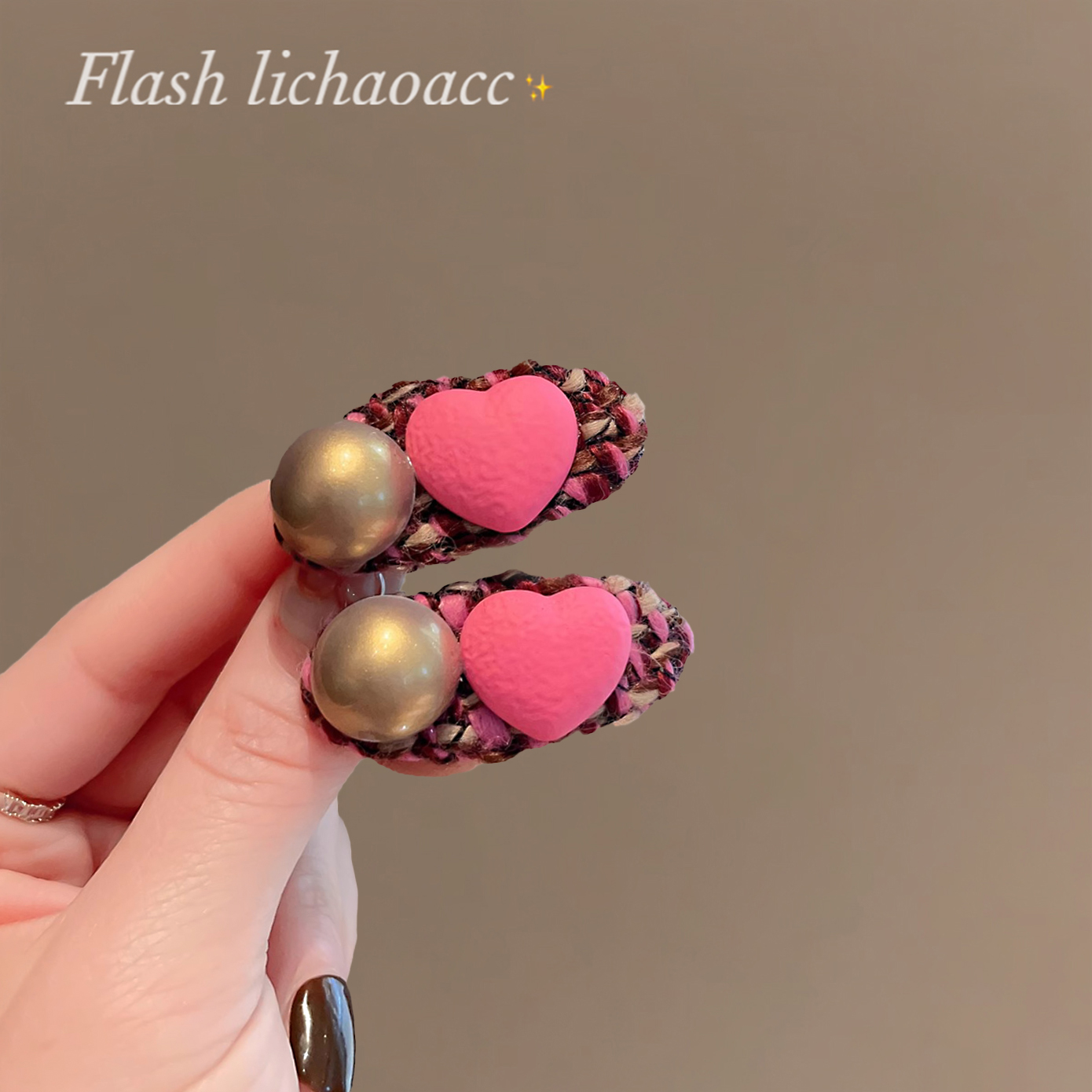 一对价格～少女感小胖夹！！显白粉色小香风刘海夹碎发夹气质百搭