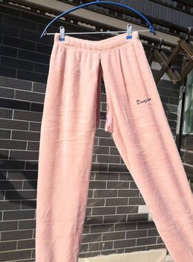 仙女暖暖裤中腰开裆裤隐形拉链