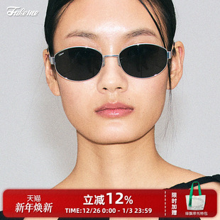 轻奢老钱风椭圆墨镜防紫外线太阳镜个性 Fakeme nocap 商家自播