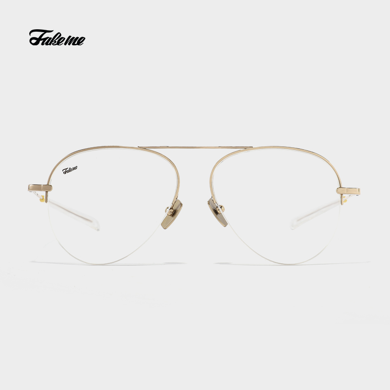 超轻文艺纯钛半框ins光学镜架