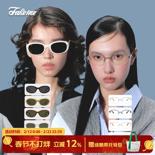 【】Fakeme 板材椭圆框墨镜 gossip/金属半框光学镜 backbone