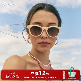 Fakeme 防紫外线圆框眼镜墨镜防晒复古太阳镜女Lowry 迪丽热巴同款