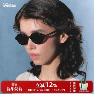 SCONO 太阳镜 Fakeme 质感板材圆框墨镜防紫外线时尚