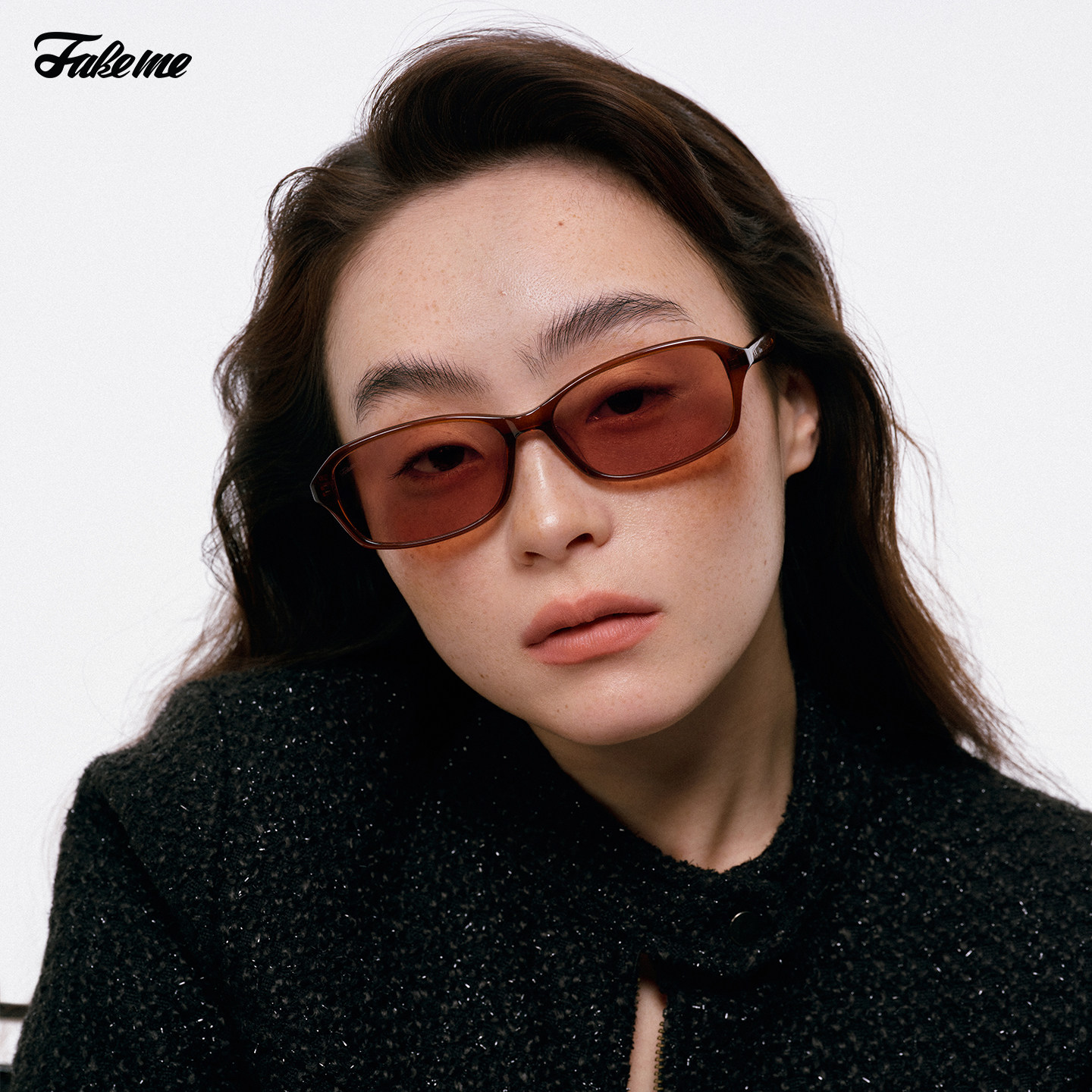 Fakeme墨镜个性时尚板材方框女款防紫外线高级轻奢男太阳镜parka