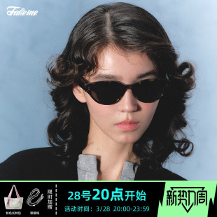 low 板材猫眼墨镜新潮眼镜高端太阳镜防晒遮阳 Fakeme 李溪芮同款