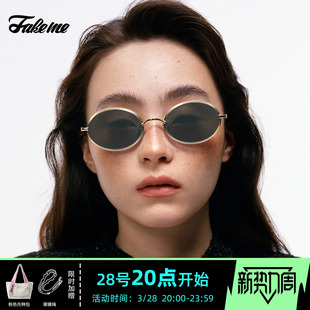 Fakeme 曲奇镜compass 眼镜金属墨镜女潮遮阳太阳镜防紫外线时尚