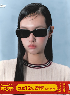 Fakeme 吴樾同款板材墨镜复古轻奢风防紫外线太阳镜囡囡镜 Nero