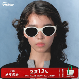 Fakeme复古板材猫眼太阳镜防晒ins风金吉拉longblack 商家自播