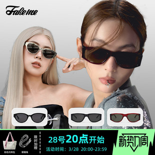 Fakeme LT&ERYK 未来感墨镜女防紫外线小众猫眼钛金属质感太阳镜