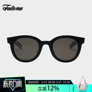 中性ins风 Fakeme 板材圆框墨镜太阳镜韩版 时尚 Mari 海报同款