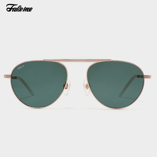 Fakeme Uparupa 可折叠太阳镜女金属飞行员框百搭复古墨镜中性款