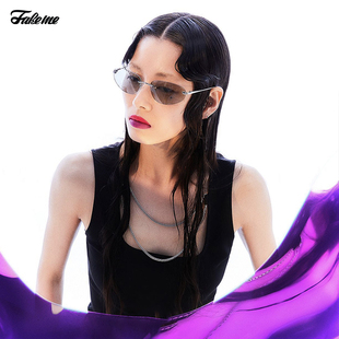 轻奢前卫无框墨镜高级感太阳镜Y2K未来感 个性 宋轶同款 Fakeme