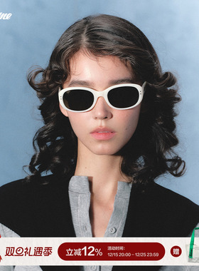 Fakeme板材椭圆框墨镜女防晒