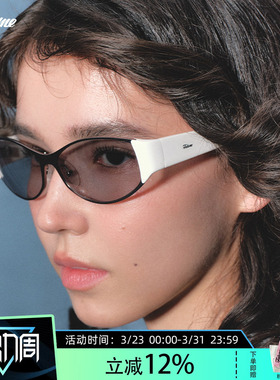 Fakeme时尚椭圆框复古太阳镜