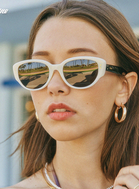 Fakeme 王嘉尔同款复古轻奢板材猫眼框眼镜 red zone