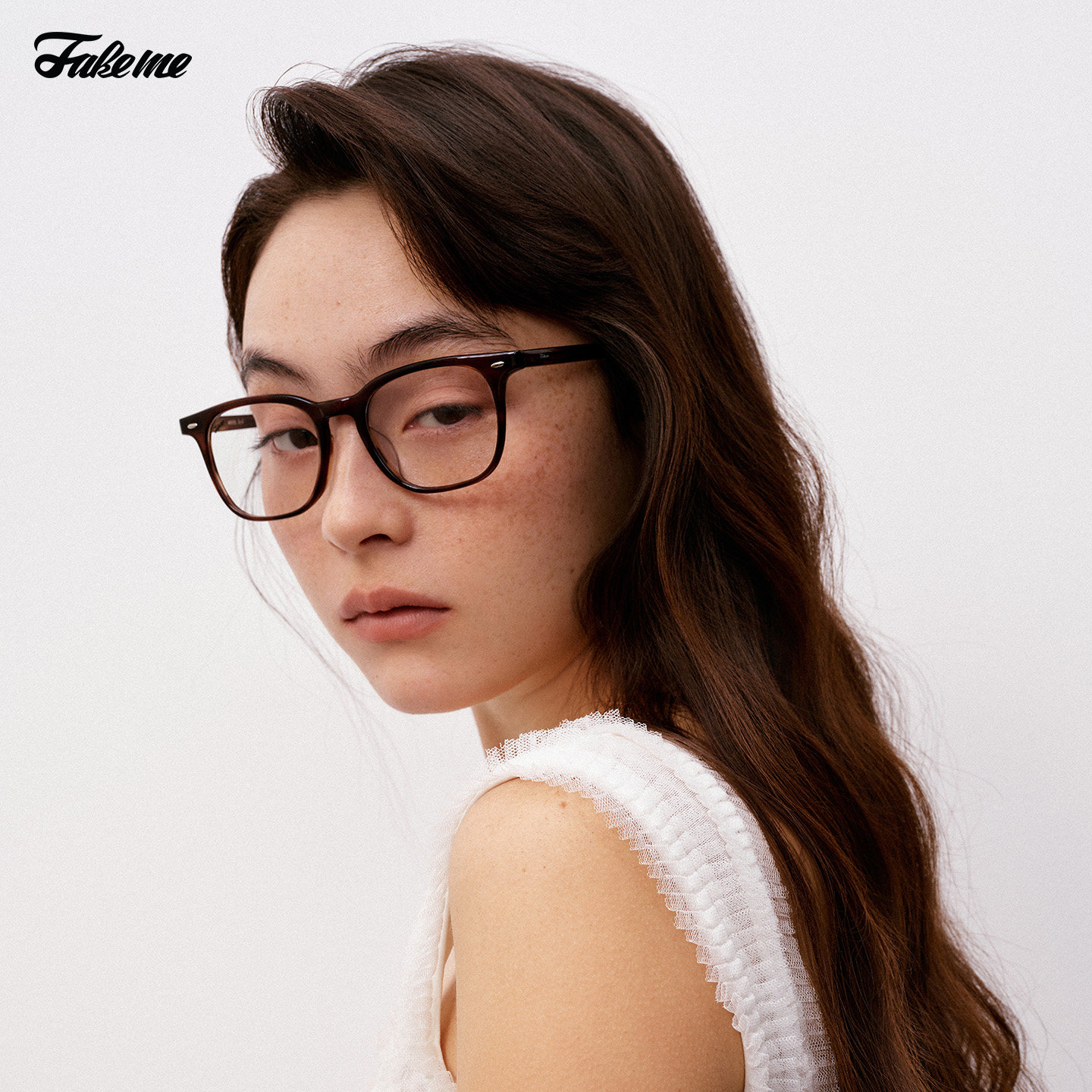 Fakeme高智感眼镜时尚板材方框素颜镜可配度数显脸小光学镜女nova