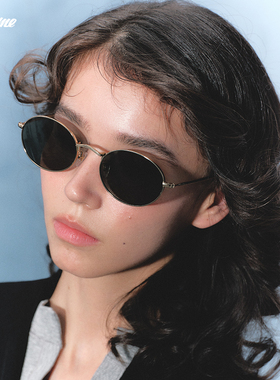 Fakeme 时尚β钛椭圆框墨镜太阳镜光学百搭老钱风素颜镜女 B33T