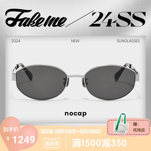 2024新品 Fakeme 轻奢老钱风椭圆墨镜太阳镜个性 轻钓系ins风 nocap