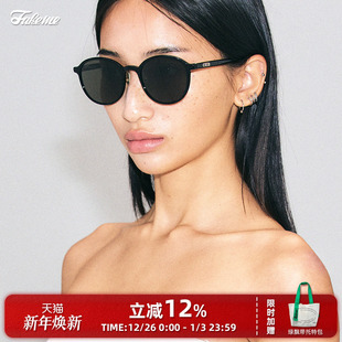 bijou 质感复古板材圆框墨镜老钱风太阳镜泡芙镜 Fakeme 郑恺同款