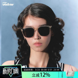 韩系黑框防紫外线墨镜防晒显脸小太阳镜 个性 Biel 时尚 Fakeme