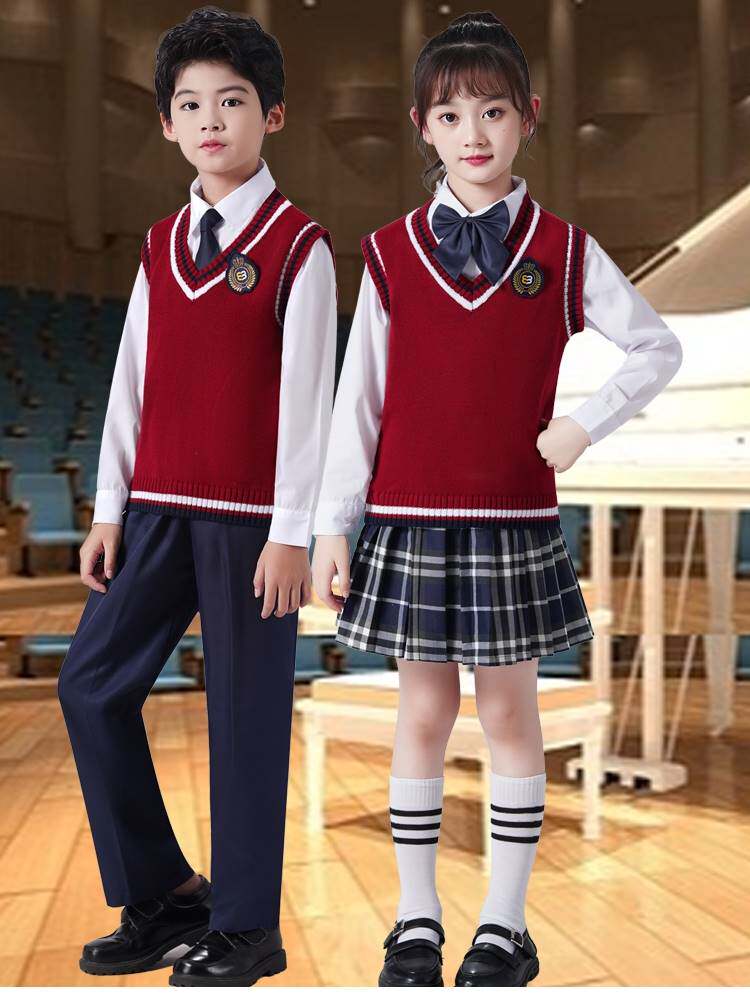 六一儿童大合唱演出服男孩英伦风套装演讲比赛服装女童小学生校服