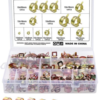 300PCS/90/100/150/200/230/260/345黑色达克罗日式卡箍配工具