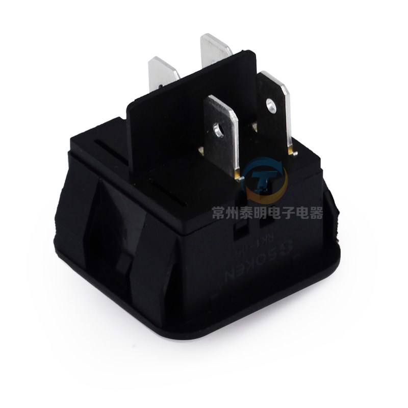 SOKEN宁波船形船型电源开关RK1-05 4脚2档U四角带灯船行船式