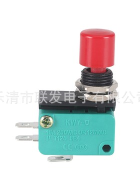热卖 KaWD-0塑料红头点动开关 红绿三脚自复位微动开关
