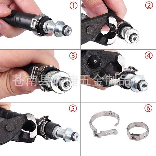 10pcs 单耳加不锈钢液压软管G夹 O型夹管燃油空气耳夹钳