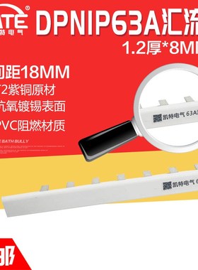 DPN1P 63A汇流排 紫铜1s.2*8 DZ47空开连接排C45断路器接线排KT01