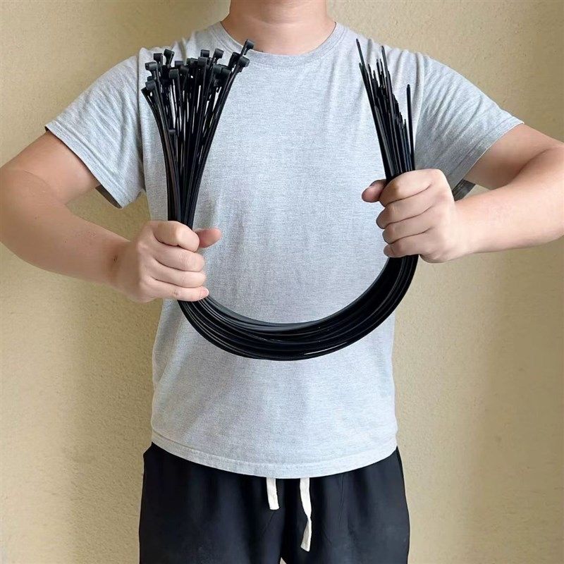 活扣扎带可拆卸可松式p活扣尼龙扎带黑白加长1.5米可重复使用扎带