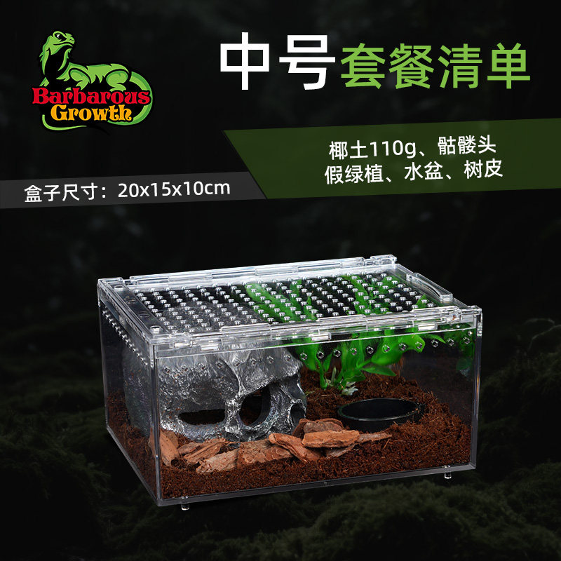 BG爬虫宠物箱亚克力捕鸟蛛狼蛛蜘蛛甲虫雨林蝎子造景爬宠饲养盒