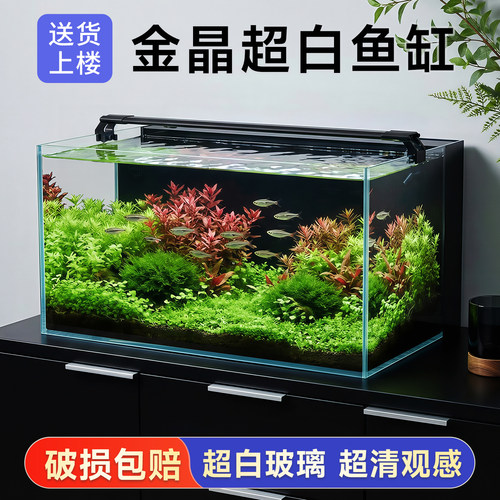 2026新款超白玻璃背滤桌面鱼缸